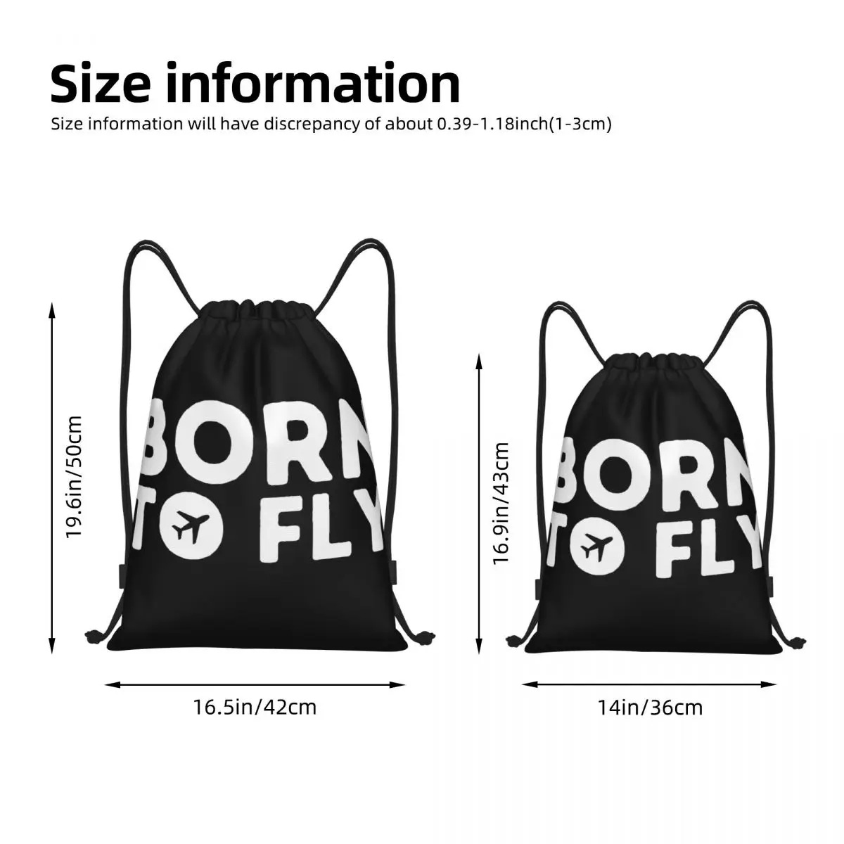 Born To Fly-Sac de sport multifonction portable, sacoche à cordon de proximité pour livres