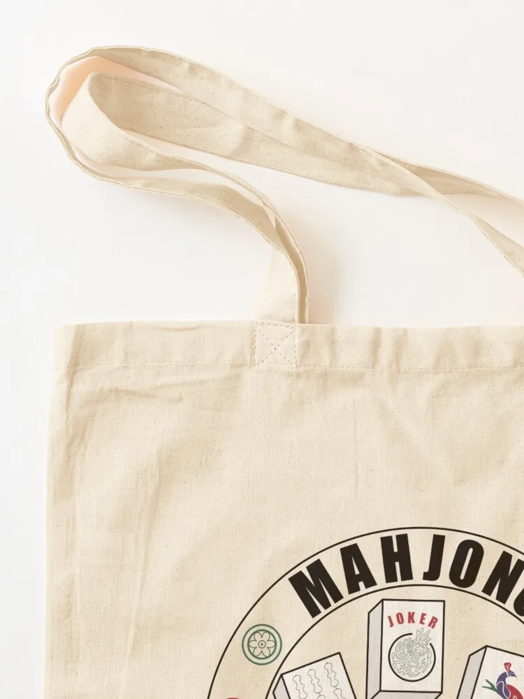 Mahjong Maniac Design on White Background Tote Bag large size bags tote bag custom cute tote bag bags men