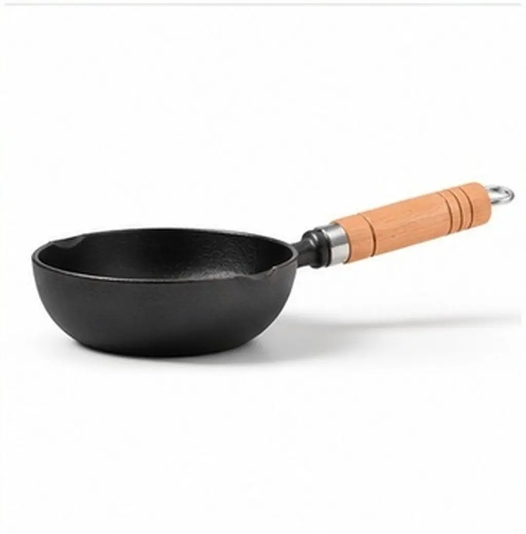 2Pcs 11Cm Compact Cast Iron Oil Pan Small Fry Pan for Eggs Omelette Mini Pancakes Pour Oil Wok Nonstick Heat Resistant Kitchen