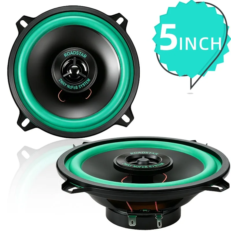 1 Pcs 5 Inch Car Speakers 100W Max 4Ohm Hifi Coaxial Speaker Enhanced Car Audio Premium Enhanced Car Stereo Sound For Car