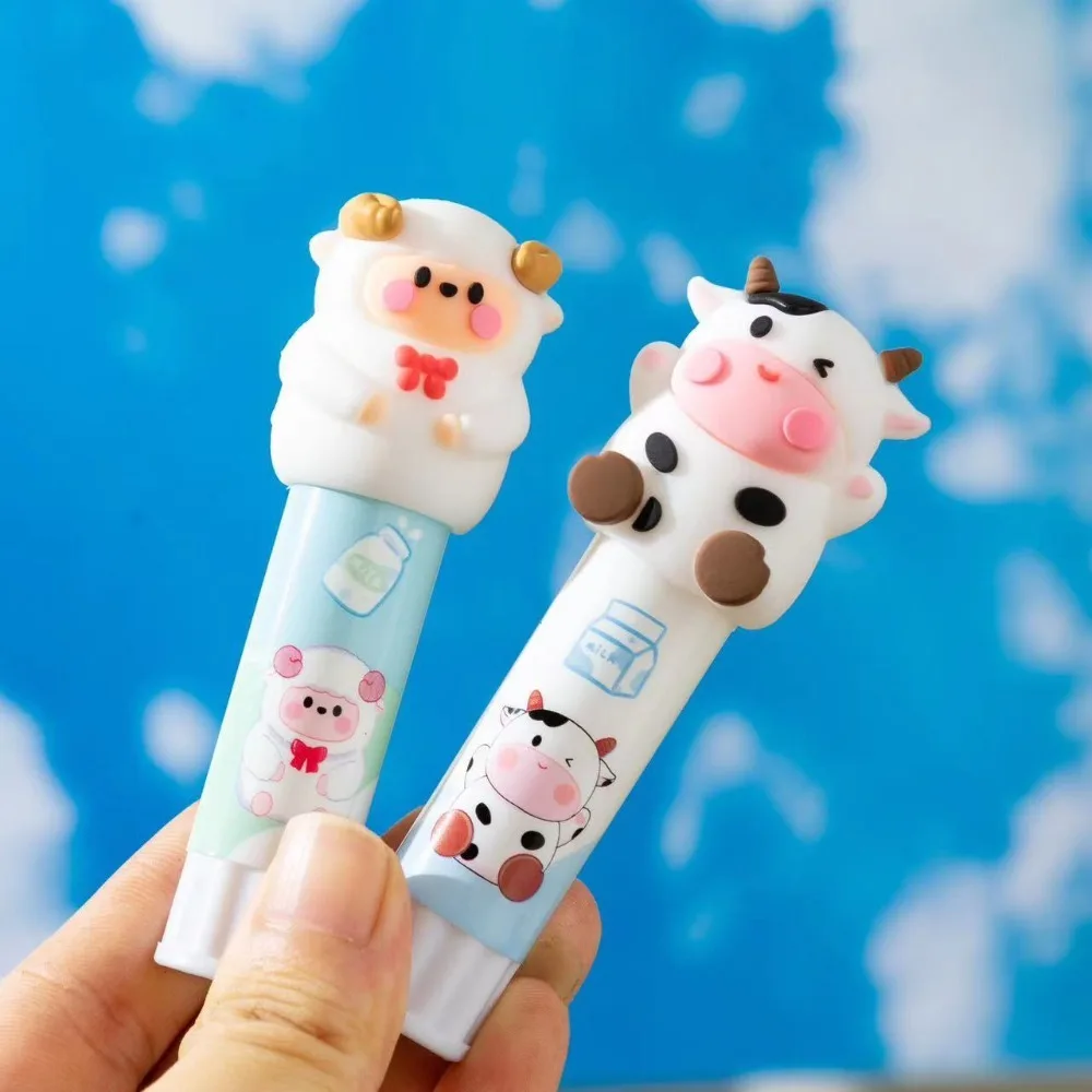 Material Safety Cute Cow Cattle Solid Glue Stick Strong Viscosity Non Toxic and Odorless Strong Adhesives Glue Stick