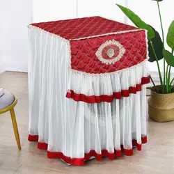 Romantic Lace Washing Machine Cover, Sunscreen Cover, Front Opening, Full Automatic, Universal Roller, Dust Cloth, 60x60x85cm