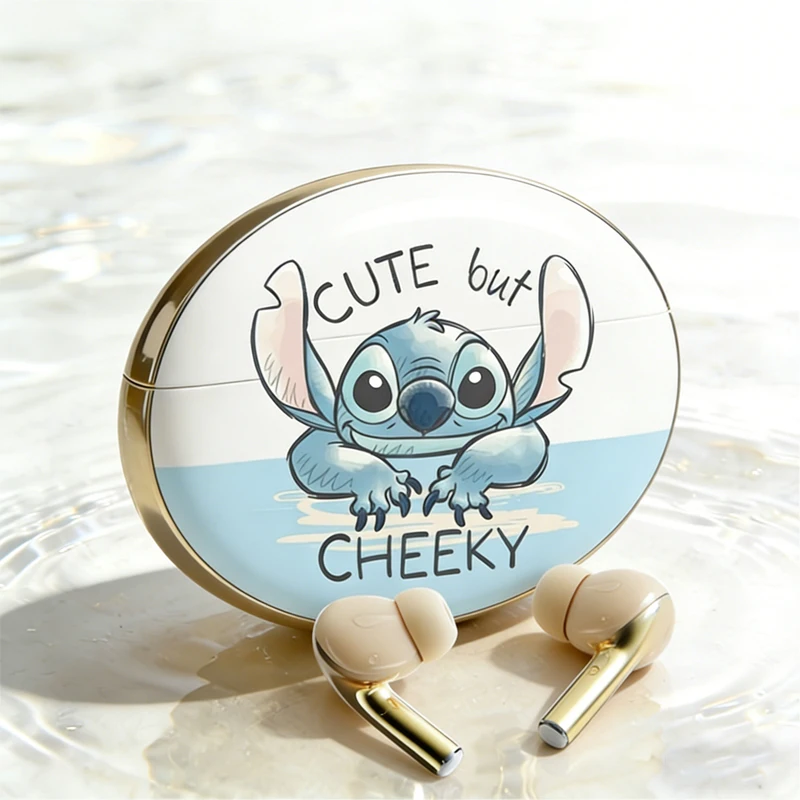 

Беспроводные наушники Disney Lilo & Stitch Bluetooth 5.3, умные сенсорные наушники со встроенным микрофоном, Hi-Fi стерео HD-гарнитура для вызова