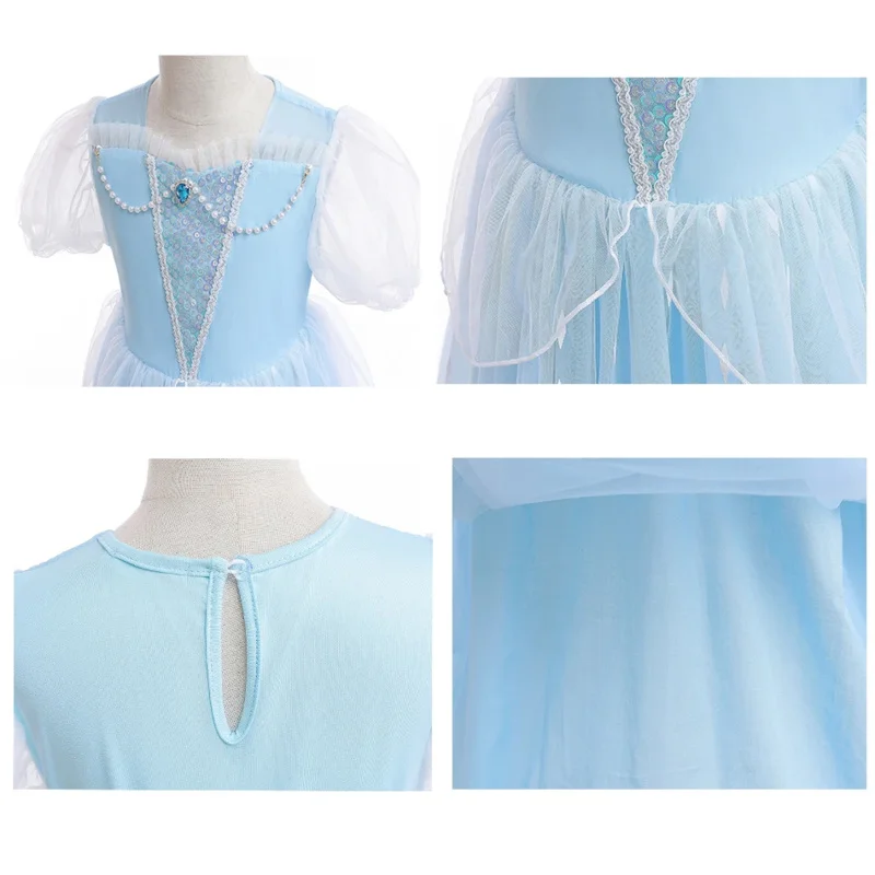 Frozen Elsa Anna Meisje Prinses Cosplay Jurk Baby Charme Kinderdag Feestvreugde Festival Feest Baljurk Fantastisch Kostuum Vestido