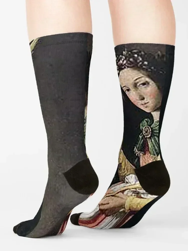 St. Apollonia - Francisco de Zurbaran Socks hiphop Lots Socks For Women Men's