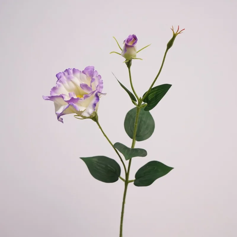 5er Packung simulierter Lisianthus Kunstblumen Weihnachten Wohnkultur Straße Blumen fotografie Requisiten Garten Hochzeit Dekoration – Detail 4