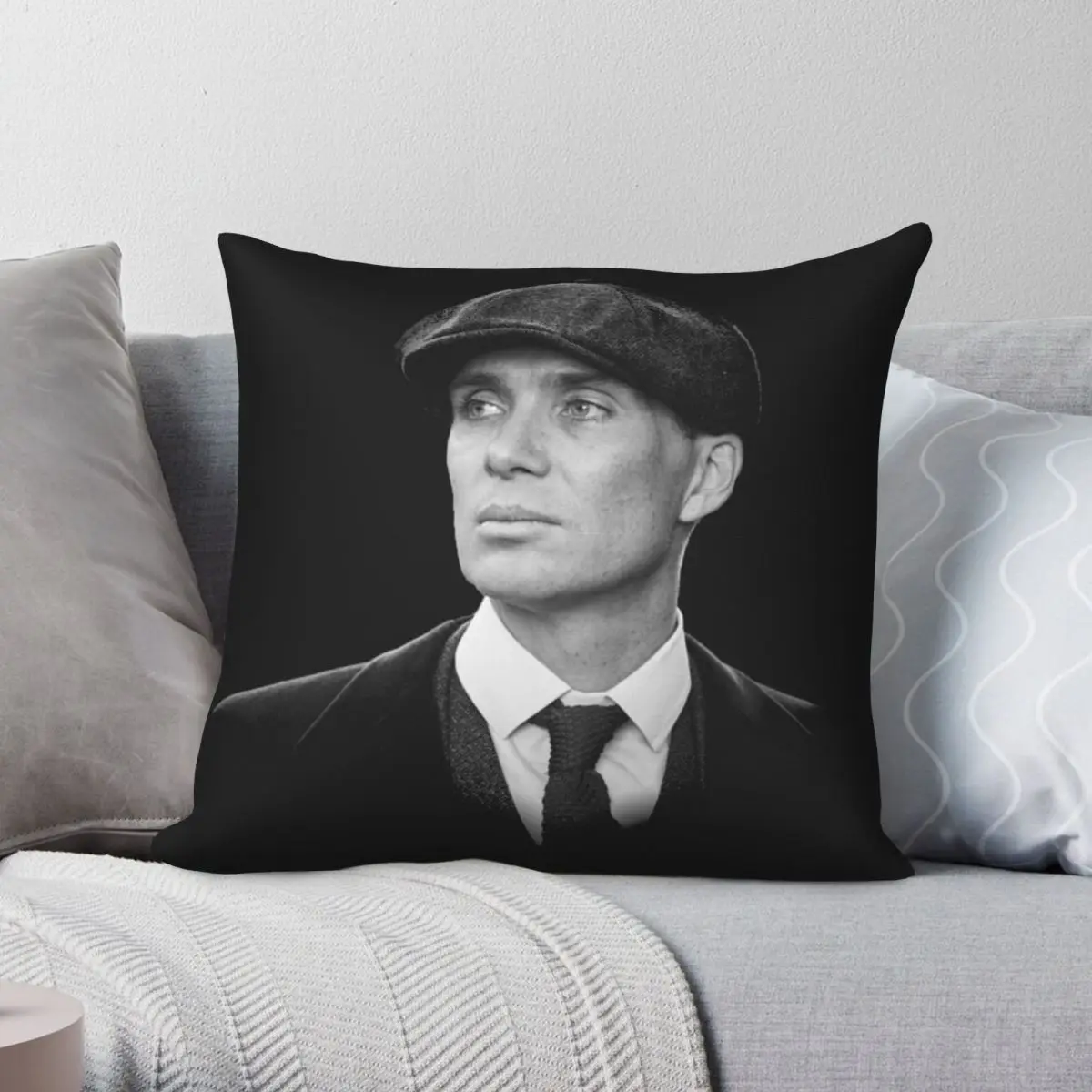 Tommy Shelby BN Square Pillowcase Polyester Linen Velvet Pattern Zip Decorative Pillow Case Bed Cushion Cover 18