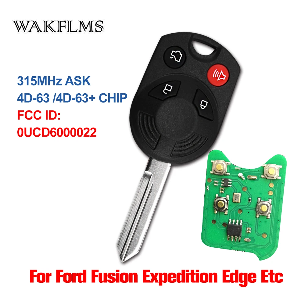 For Ford Mustang Fusion Expedition Dege Taurus X Flex 2006 2007 2008 2009 2010 Remote Key Replacement 0UCD6000022