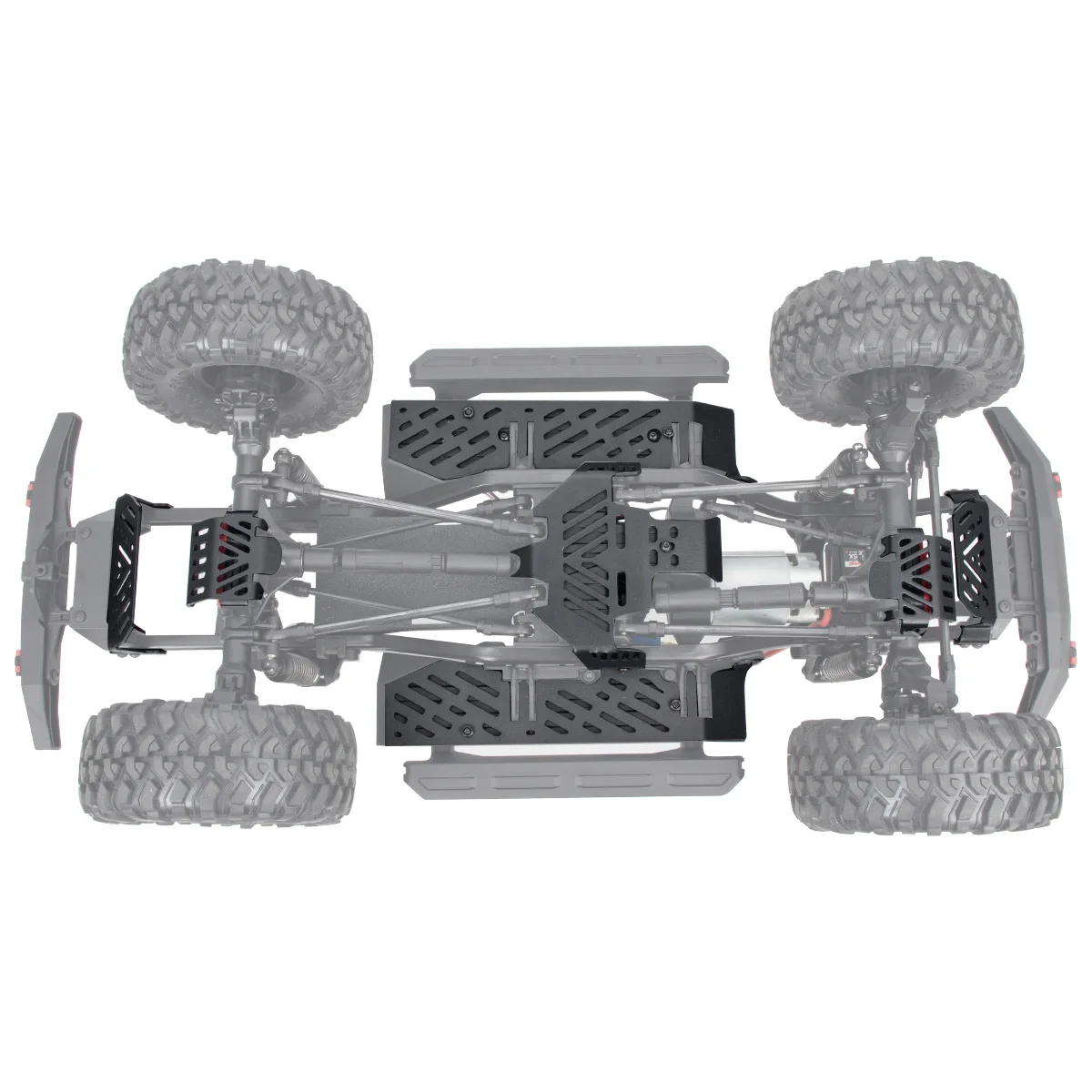 Chassi de metal armadura proteção placa skid eixo protetor de bateria para 1/10 rc rastreador carro traxxas trx4 bronco defender g500 k5