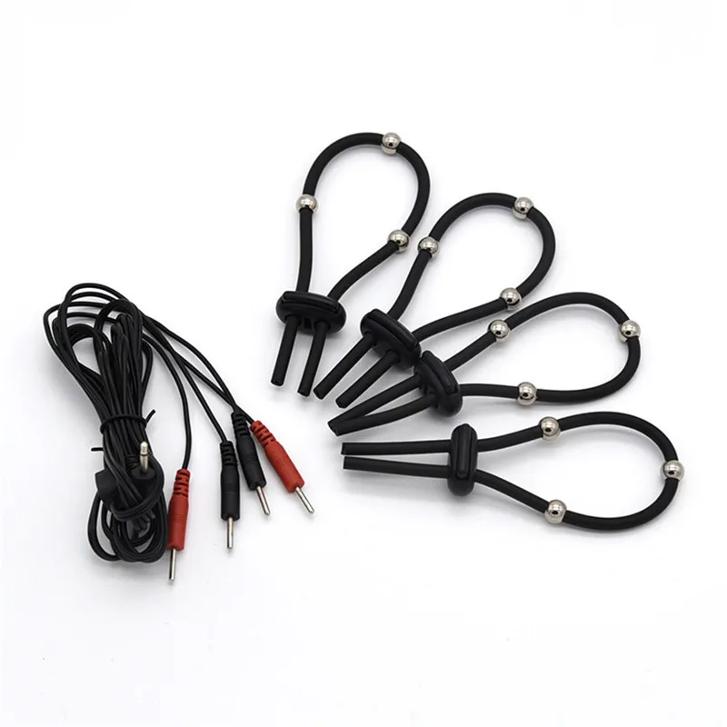 Medical Themed Toys Delay Ejaculation Sex Products Electric Shock Penis Rings Pulse Body Massager Sex Toys for Men Masturbation