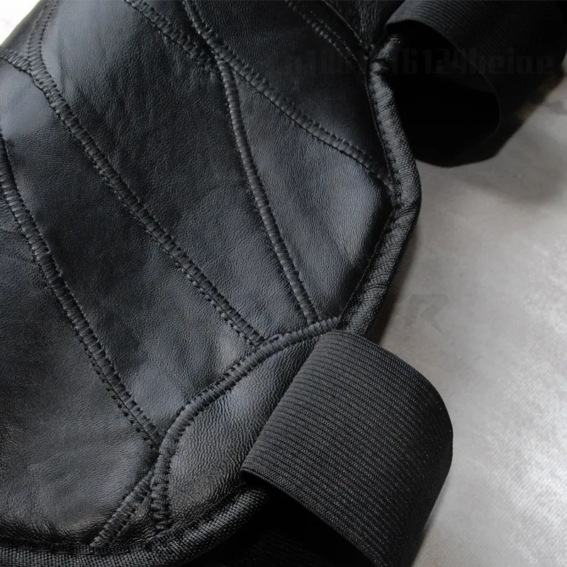 Genuine Leather Extended Waterproof Motorcycle Knee Pads for Men Women Winter Riding Cold-proof Windproof Warm Leg Protectors