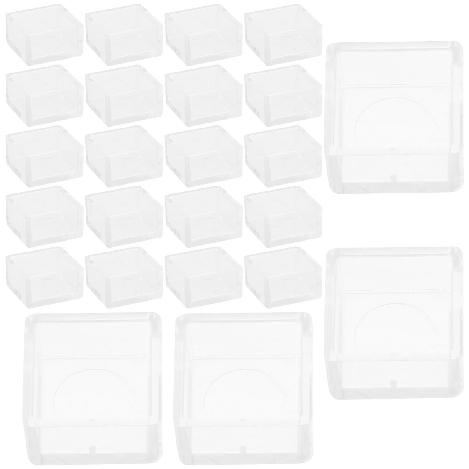 

25 Pcs Watercolor Paint Grid Empty Pans Painting Dish Watercolour Palette Mini Plastic Half