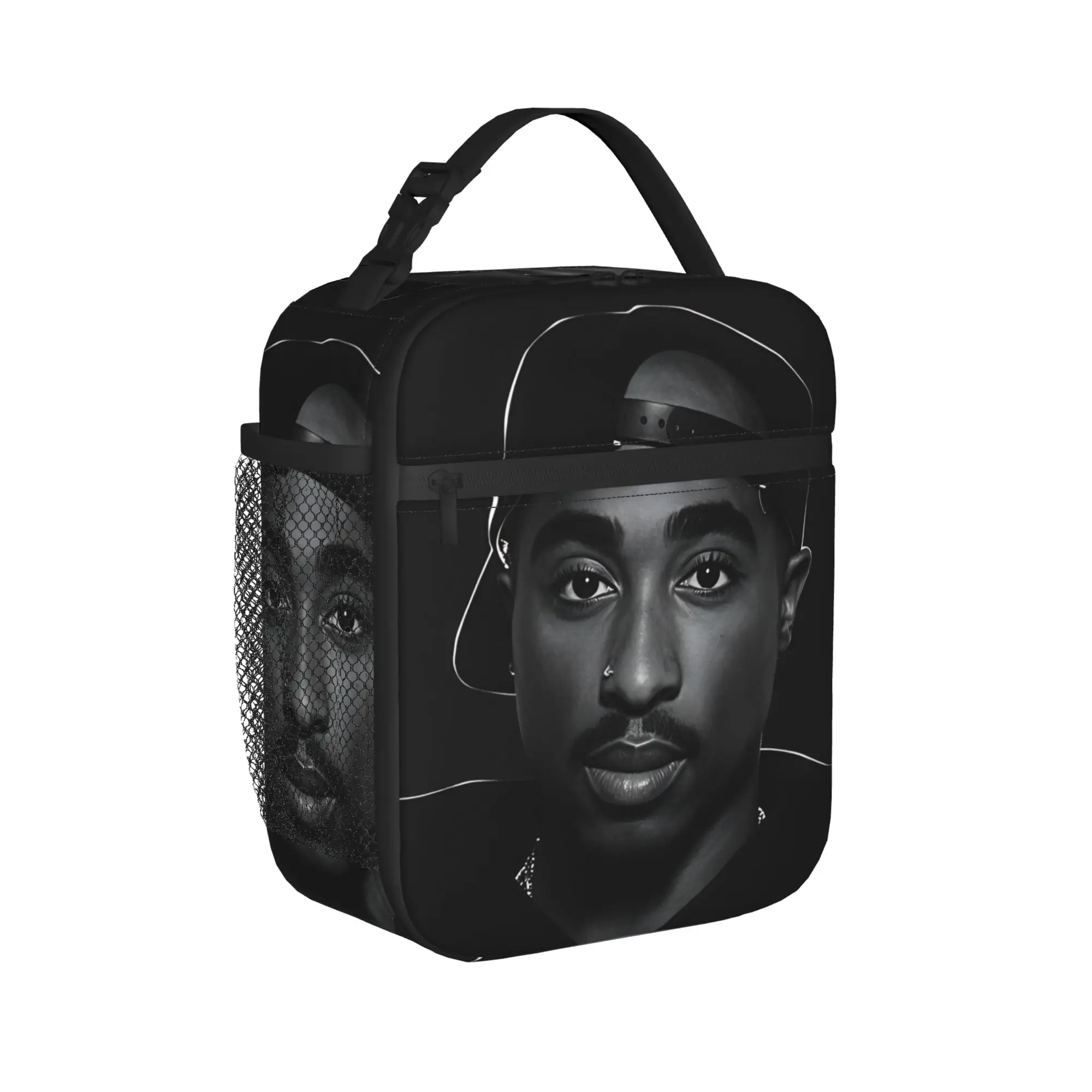 Rapper Tupacs Lunch Bag  Convenient Lunch Box Child Office Print Cooler Bag Fashion Waterproof Thermal Tote Handbags