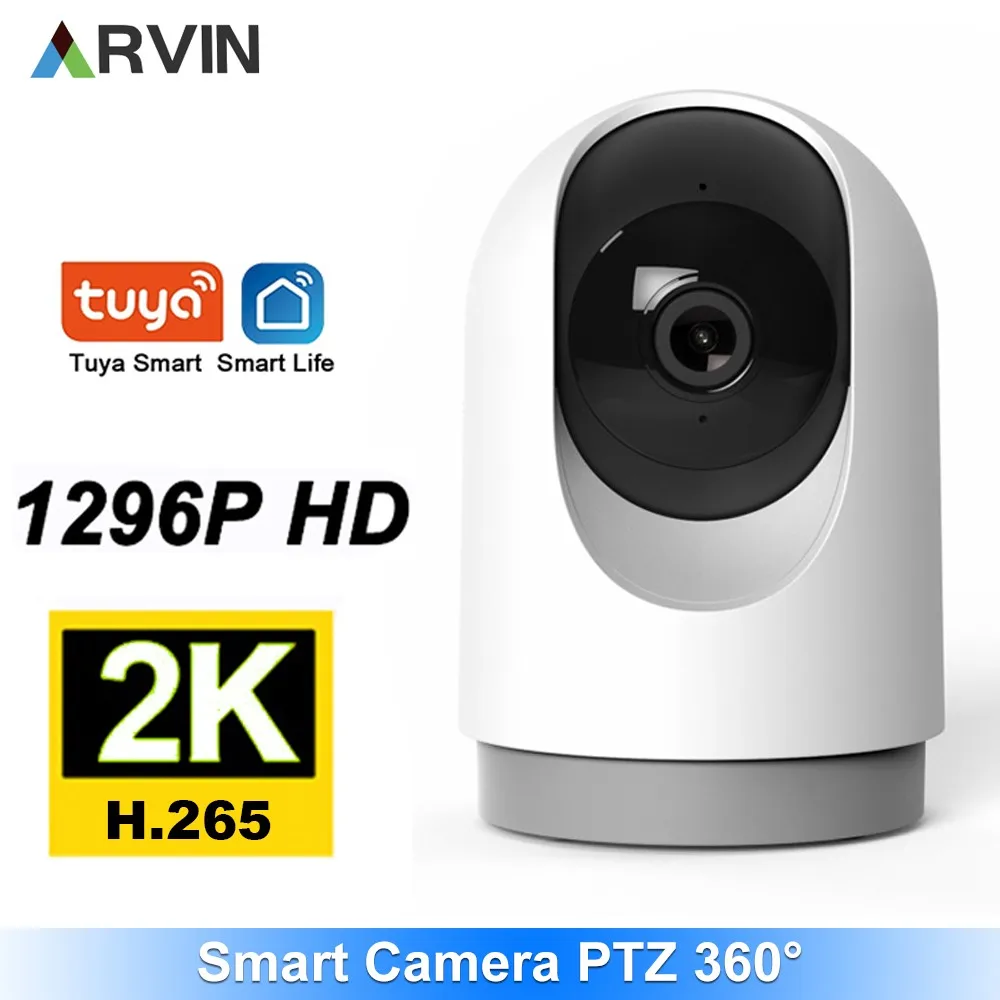 

ARVIN 360° Home WiFi Security Camera 2K Pro Baby Monitor 1296P HD Night Vision Voice Intercom AI Tracking TUYA Smart