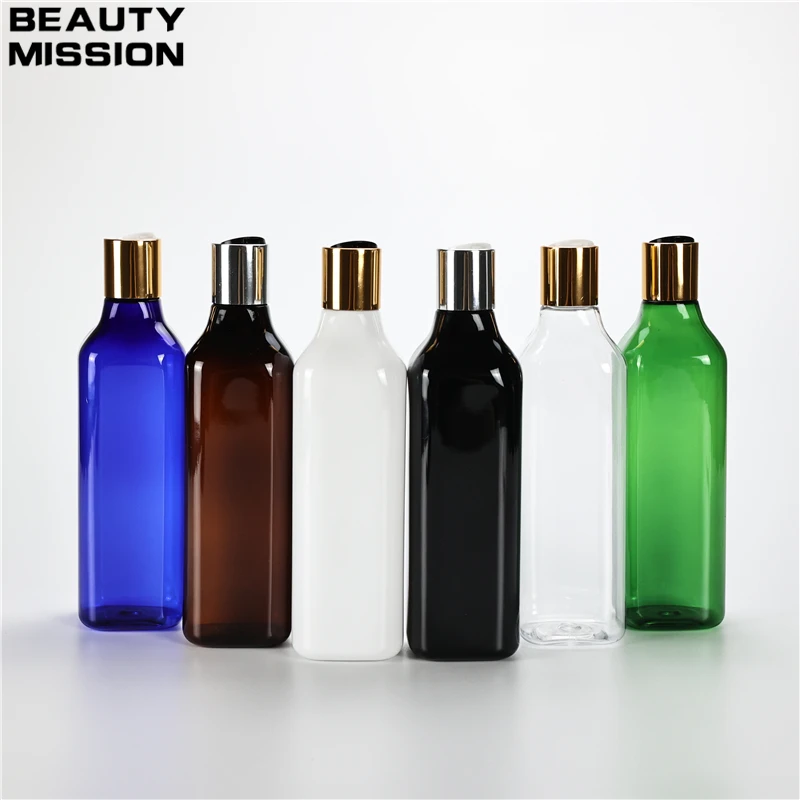 New Arrival 300ml x 20 Disc Top Cap Plastic Bottle 10oz Travel Empty Cosmetic Shampoo Container Liquid Soap Essential Oil Bottle