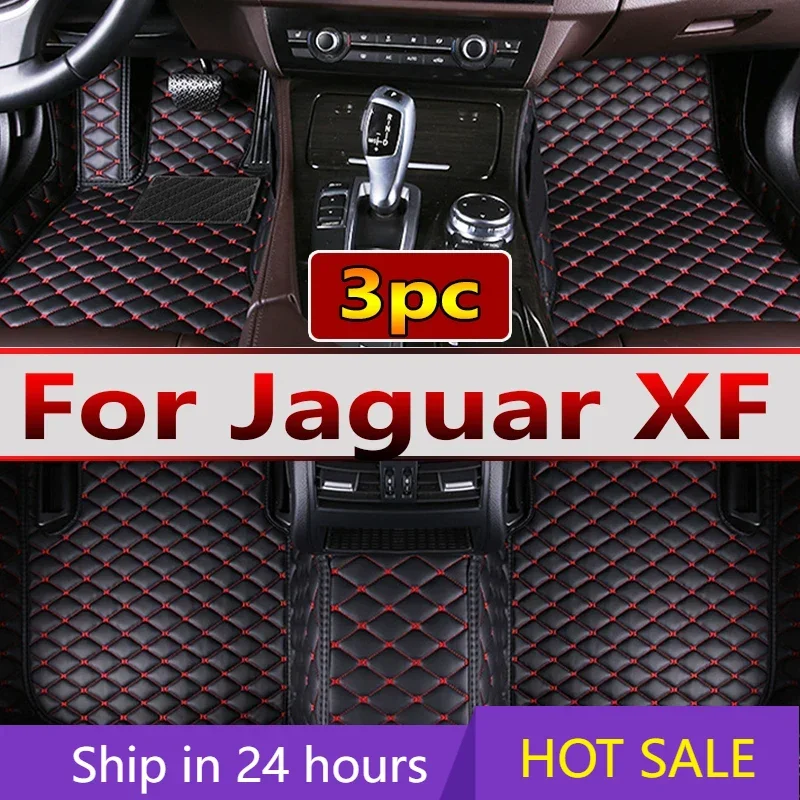 Car Floor Mats For Jaguar XF X250 2008~2015 Carpet Rug Durable Leather Mat Auto Anti Dirty Pads Interior Parts Car Accessories