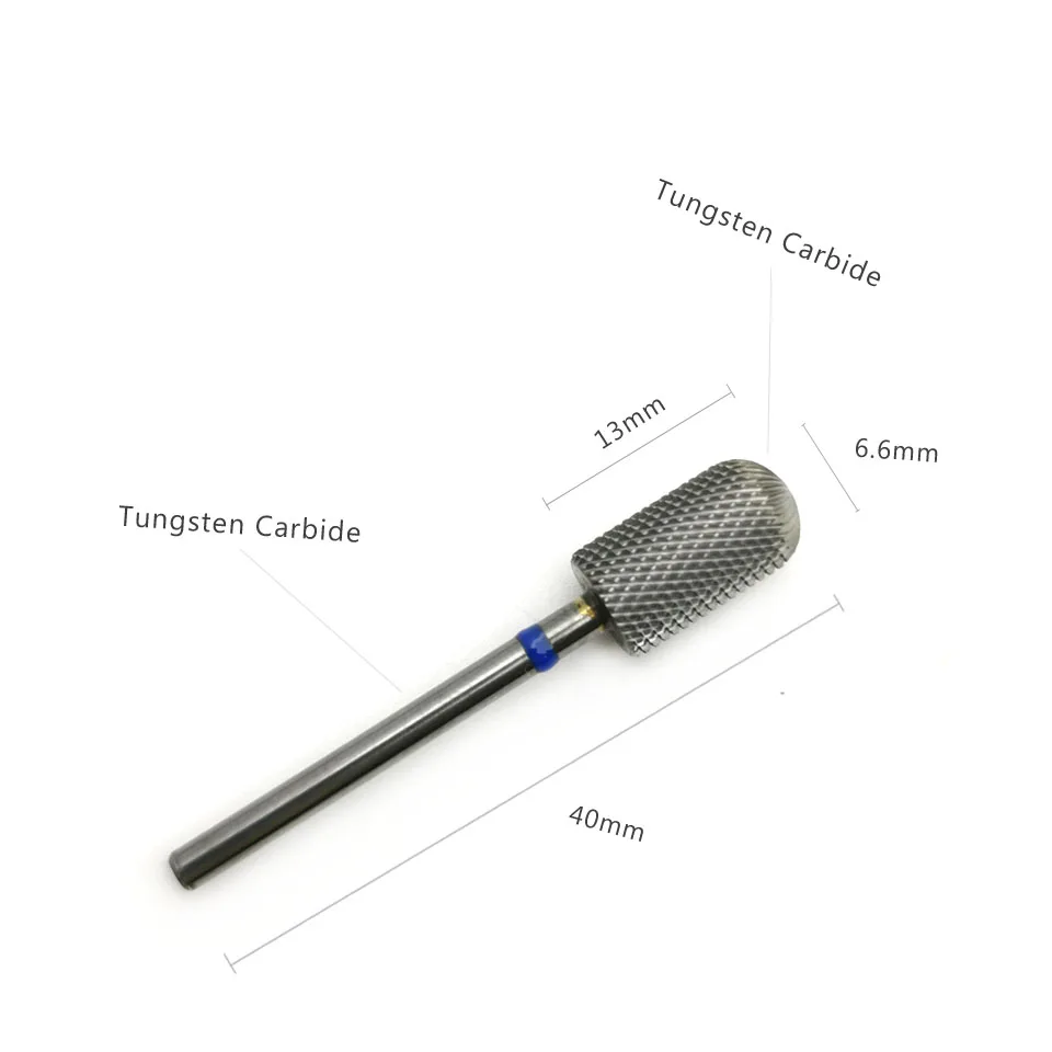 HYTOOS Smooth Top Large Barrel Bits (R Cut) 3/32 Carbide Nail Drill Bit Frez do manicure Narzędzia do zdobienia paznokci