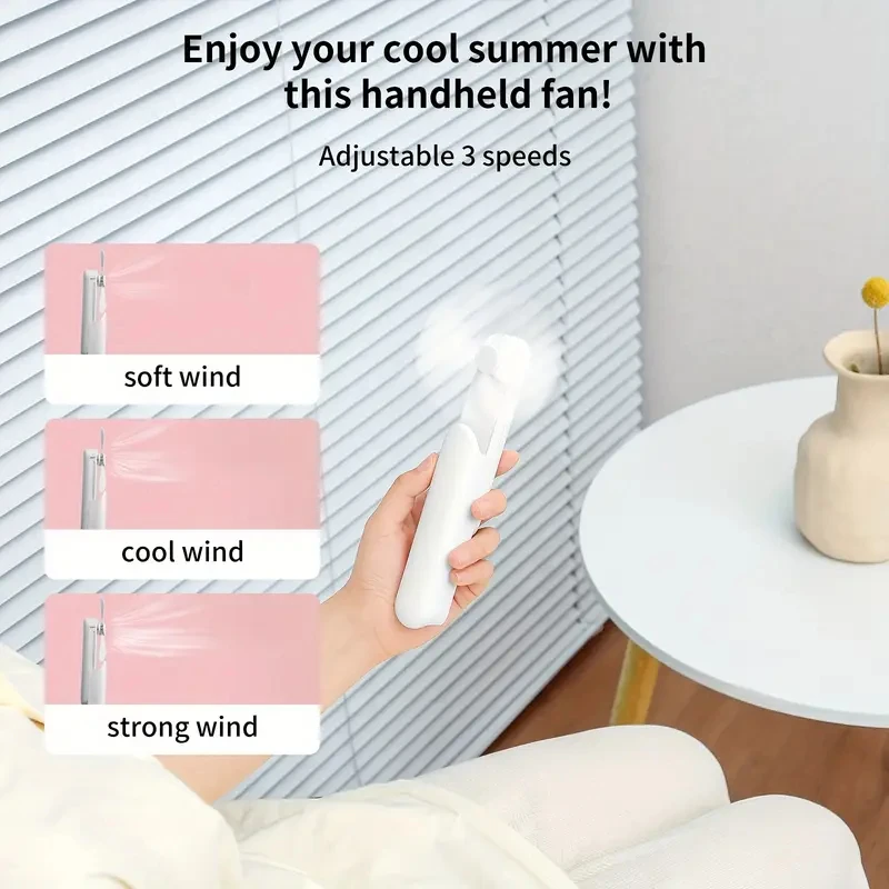 

Портативный перезаряжаемый вентилятор USB-C емкостью 2000 мАч, 3-скоростной регулируемый, ультра-тихий, легкий для путешествий, кемпинга, офиса, дома, в помещении