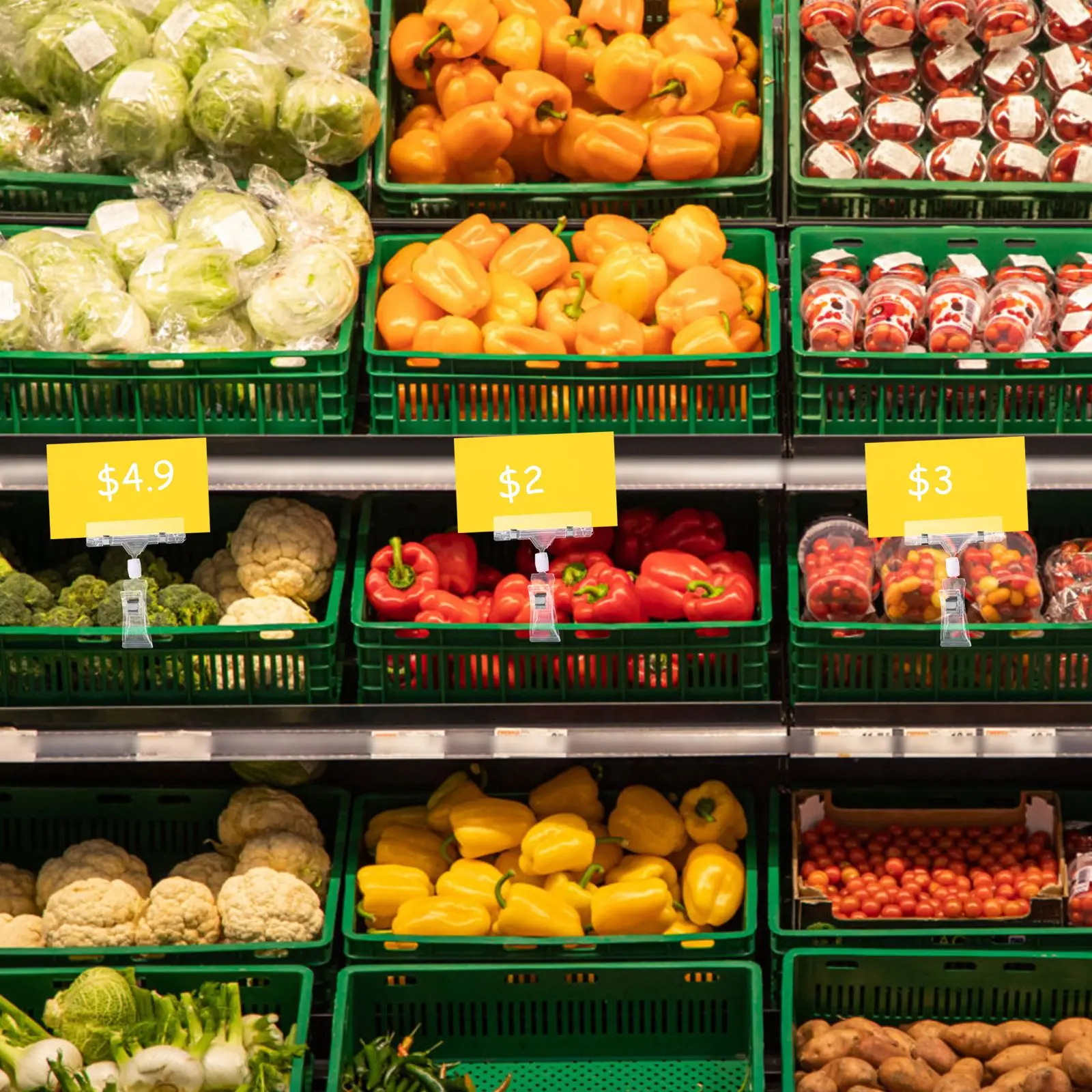 10 PCS Transparent Clip Party Table Number Holder Price Tag Note Label Clips Market Display