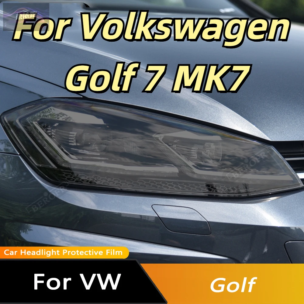 

Черная защитная пленка для фар автомобиля, прозрачная наклейка из ТПУ для заднего фонаря для Volkswagen VW Golf 7 MK7 2012-2019, аксессуары