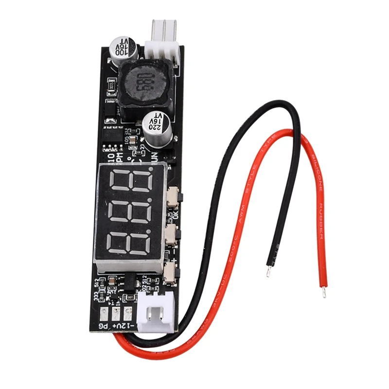 DC 12V PWM 2-3 Wire Fan Temperature Controller Speed Governor Display Module For PC Fan/Alarm