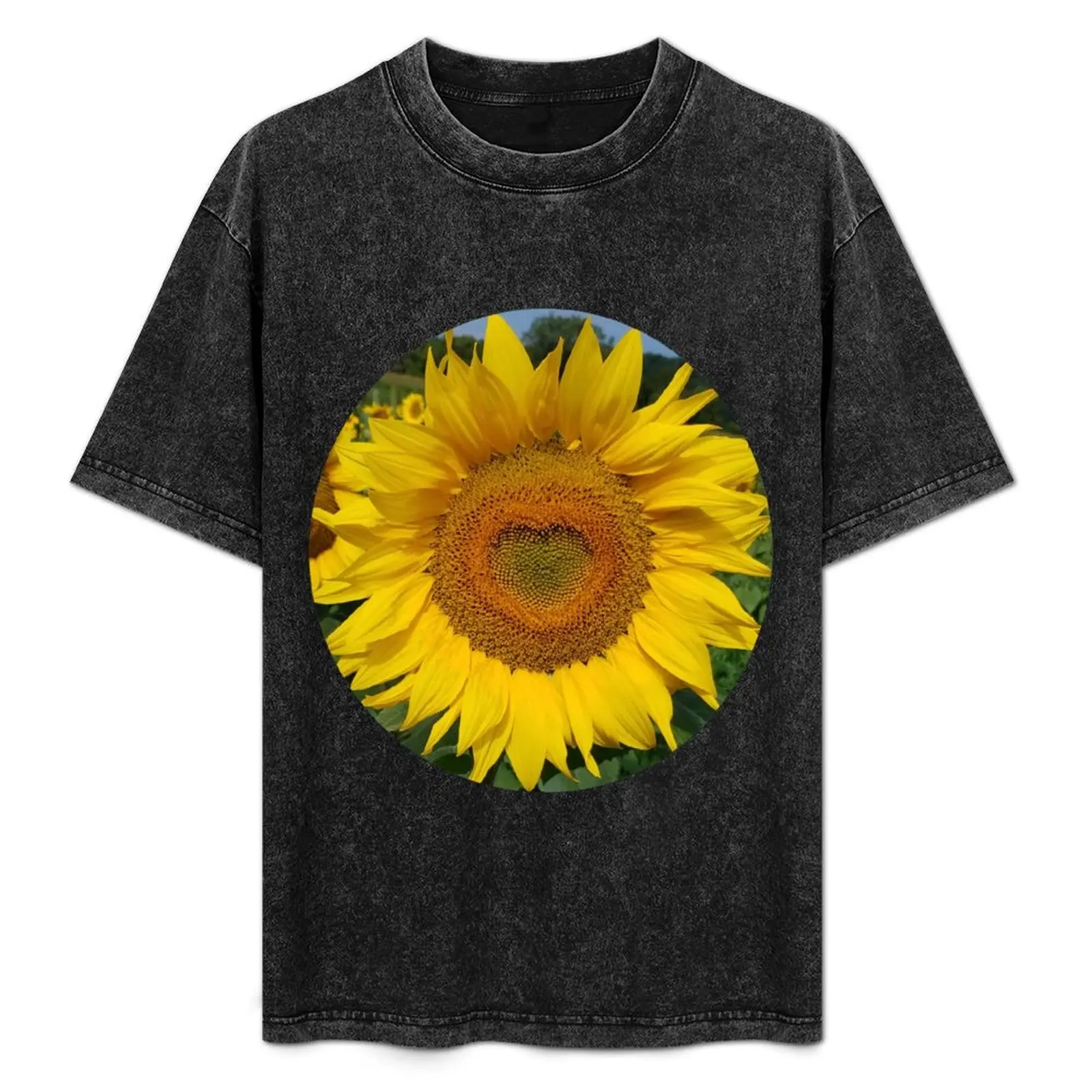 

The Heart of a Sunflower T-Shirt Basic Casual Wear Short Sleeve Top