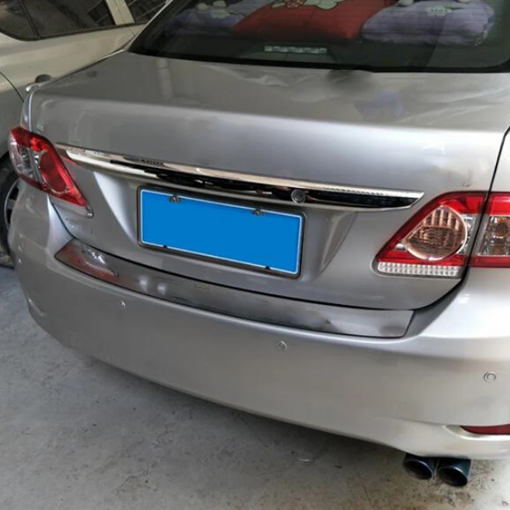 Car Stainless Steel/ABS Rear Door Tailgate Frame Plate Trim Lamp Trunk For Toyota Corolla Altis 2008 2009 2010 2011 2012 2013