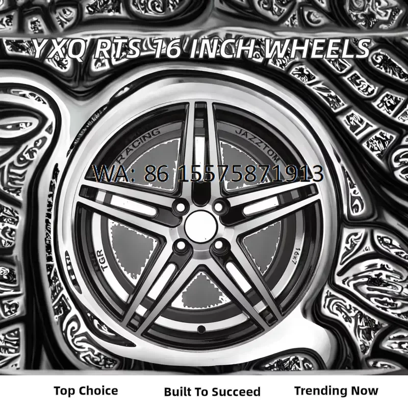 16 Inch Forged Alloy Car Rims Black Multi Spoke 4x100 5x114.3 High Level Undercutting Milling New 4pcs 3 Years Warranty