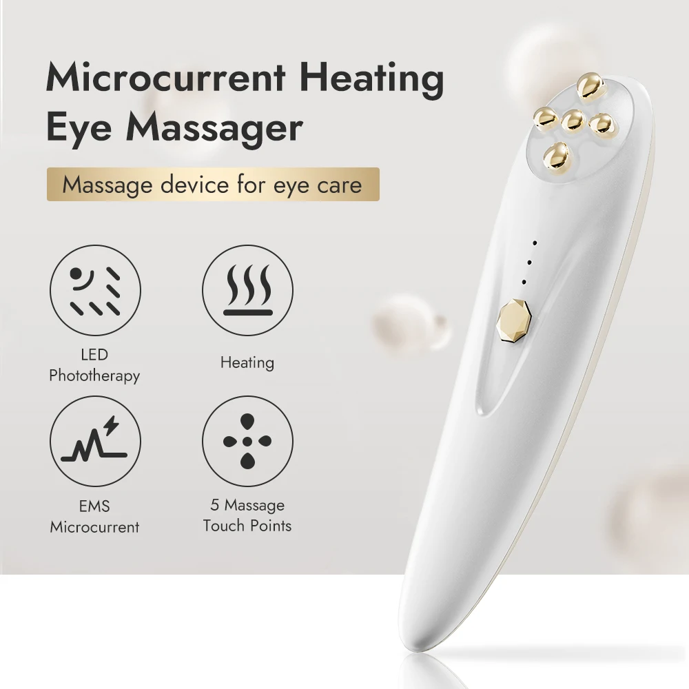 EMS Microcurrent Face Lifting Device Red Light Facial Wand Eye Neck Massager Skin Tightening  Wrinkle Skin Care Beauty Tool