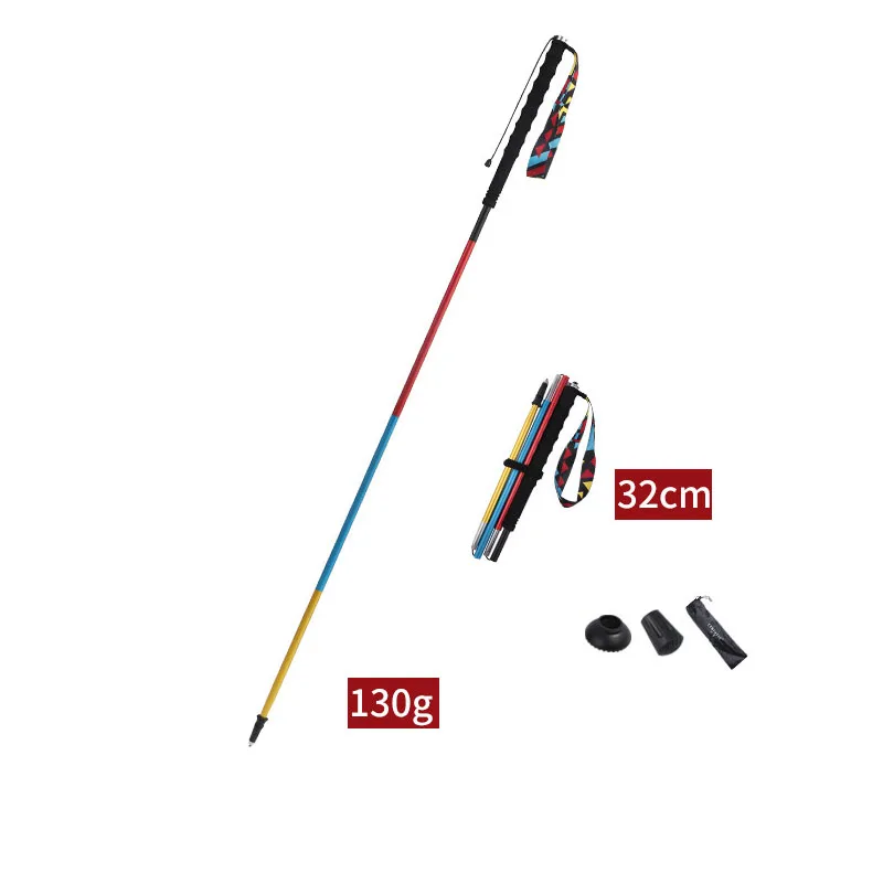 

Ultralight Collapsible Aluminum Trekking Poles - Hiking Mountain Climbing Walking Sticks For Men Women 130g