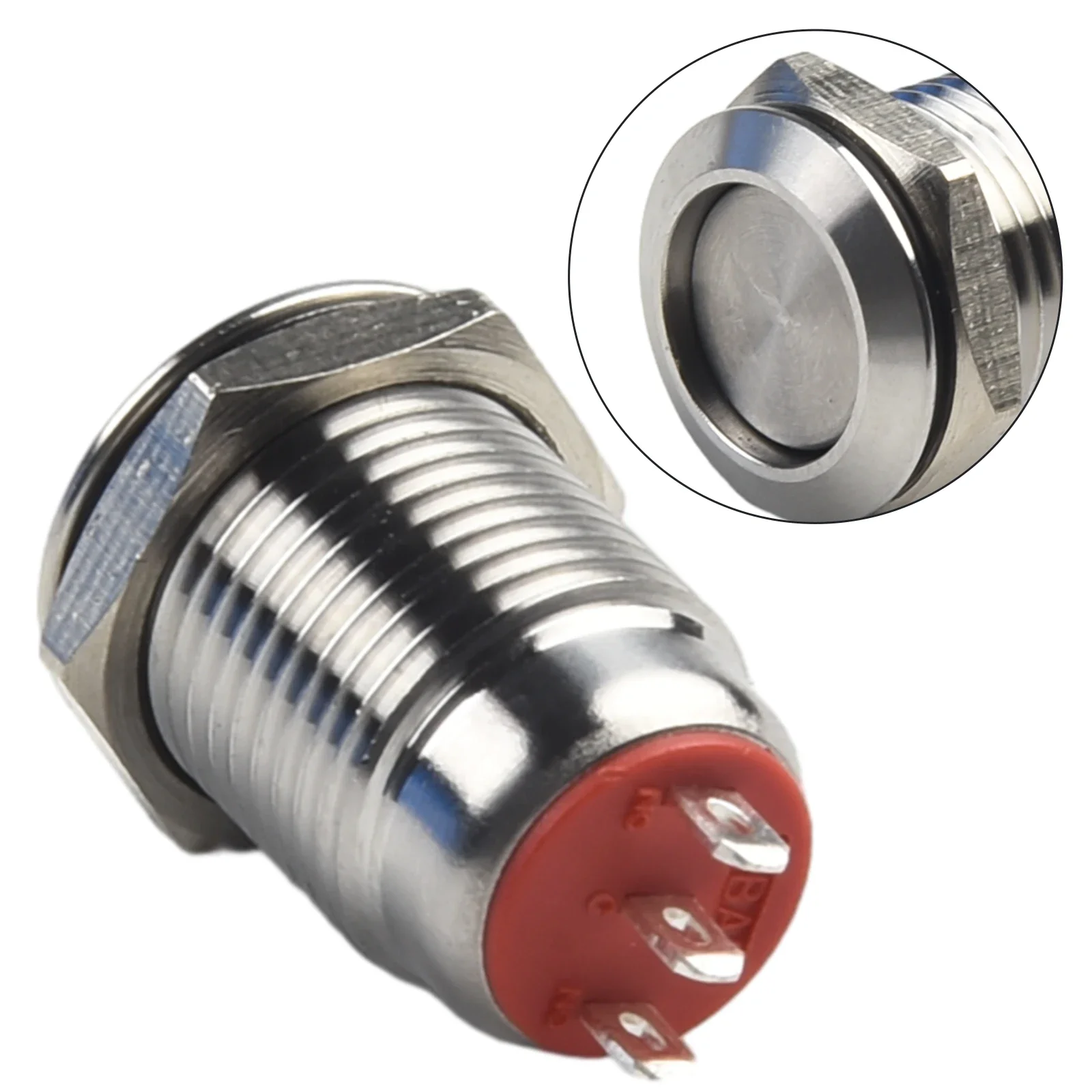 12mm Metal Push Button Switch 12V 0.1A Waterproof Self-locking Push Button 1NO1NC Home Electrical Equipment Accessories