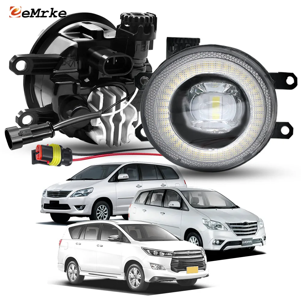 

Высокояркие светодиодные противотуманные фары DRL для Toyota Innova 2012-2020: Замена заводских OEM-фар, модернизация, аксессуары Angel Eye PTF
