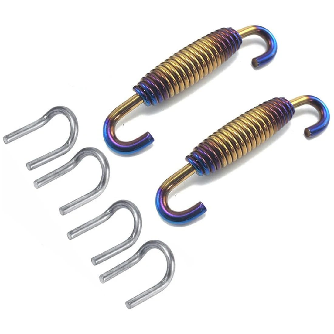 

Motorcycle Exhaust Springs 58mm Pair with Swivel Hooks Fasteners 4pcs Set Pipe Muffler