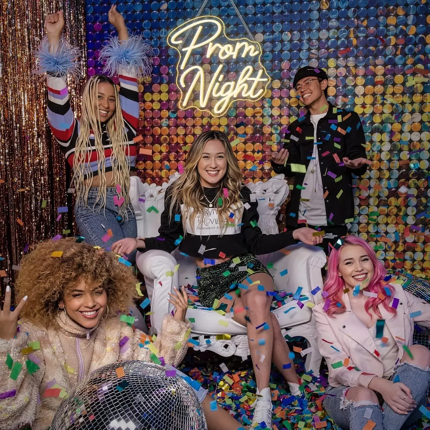Prom Night Neon Sign USB Powered LED Neon Light Graduation Dance Party Bedroom Aesthetic Decorations Gift Art Wall Light