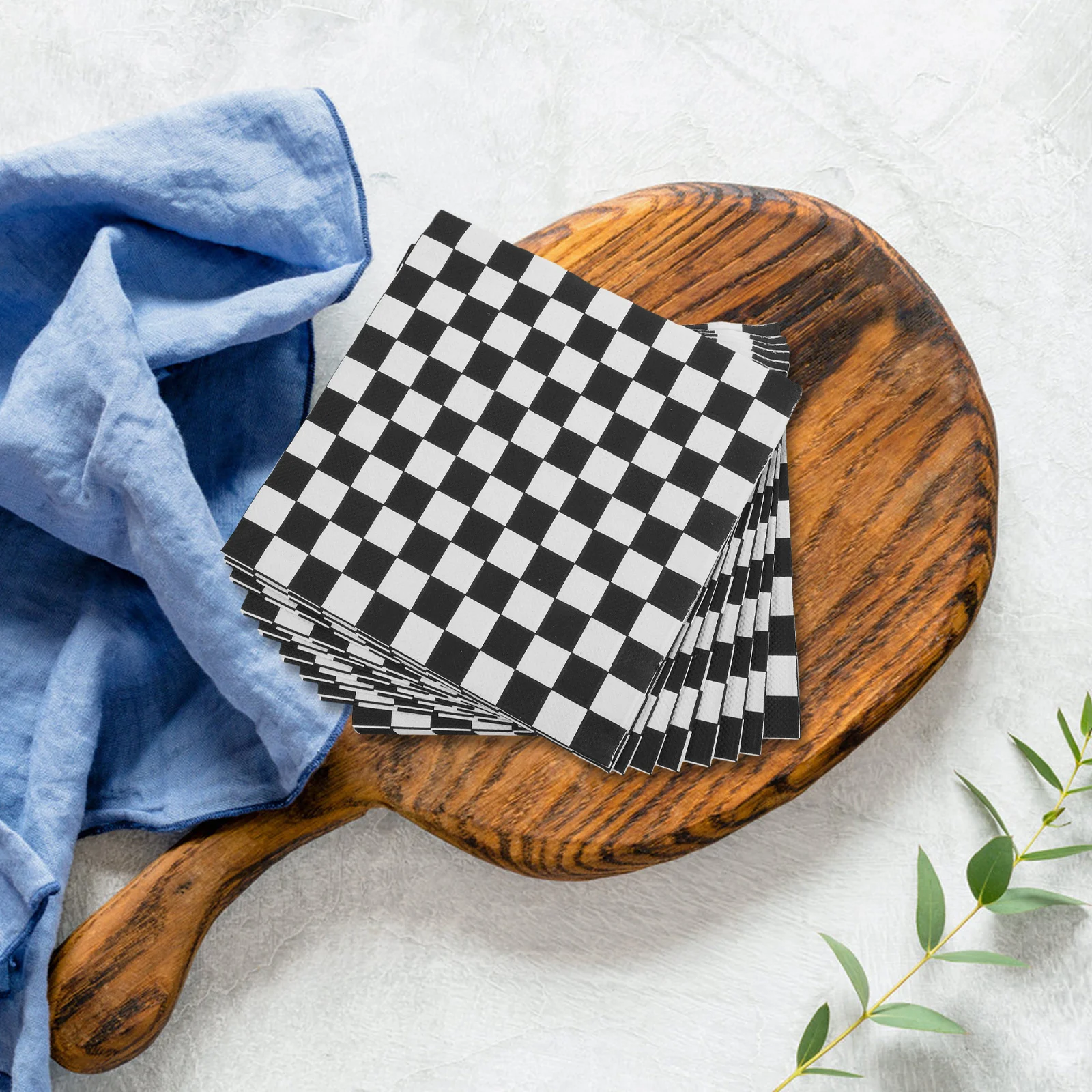 100 قطعة أسود أبيض متقلب منديل زينة الحفلات منشفة ورقية عيد ميلاد الزفاف أنيقة المسيل للدموع مقاومة لينة ماصة ضيف #5