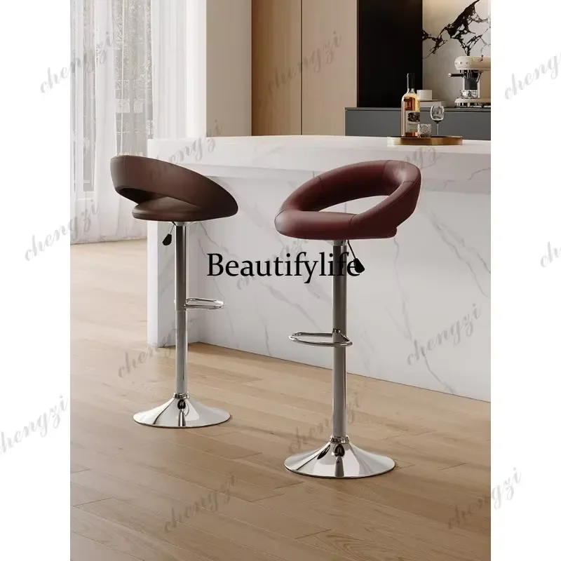 for A73 Italian Light Luxury Lifting Bar Chair Living Room Household Rotatable Chair Bar Leisure Chair