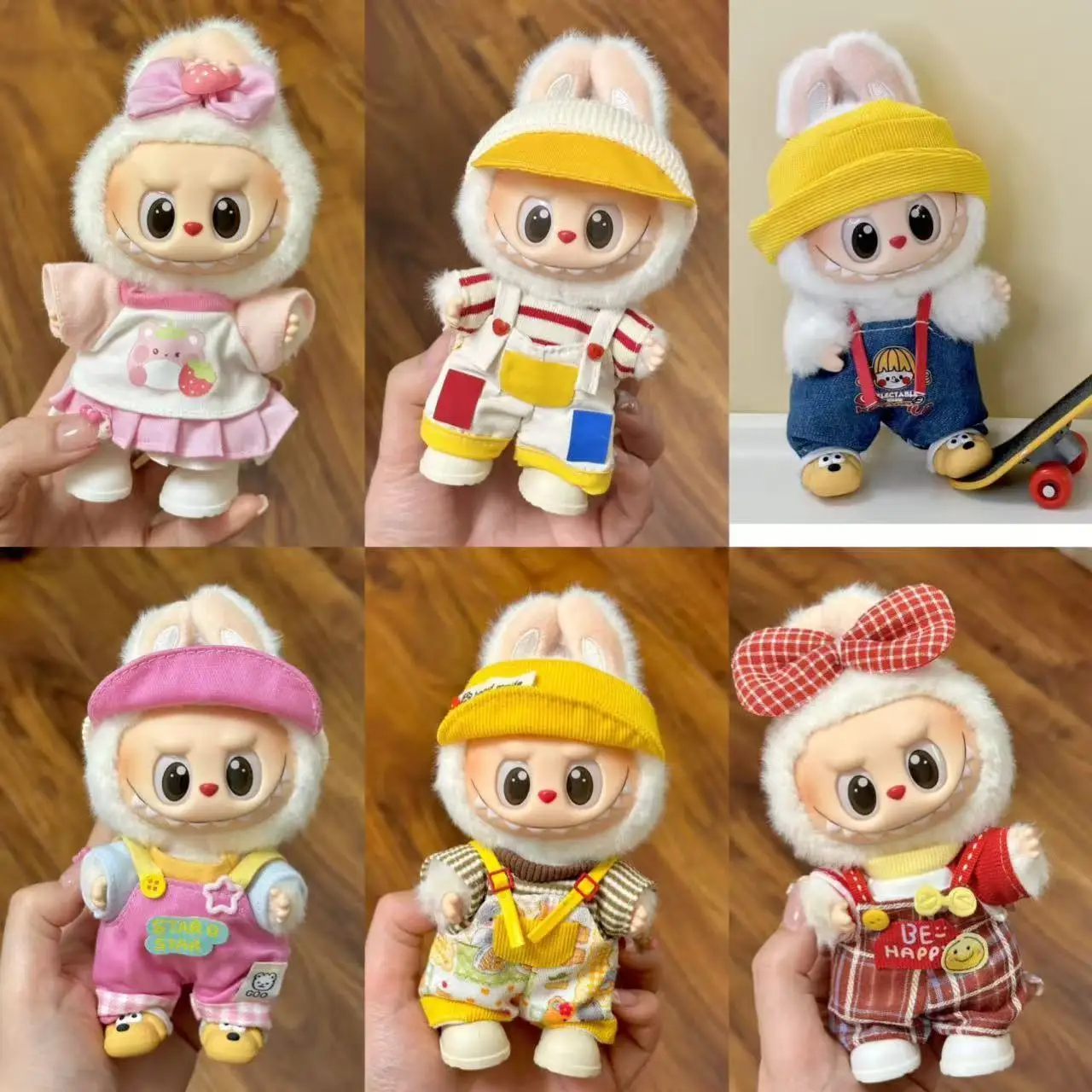 

New Summer Style Suitable for 17CM Labubu Doll Clothes V1 V2 V3 Doll Replacement Set Cartoon Accessories Cute Decoration
