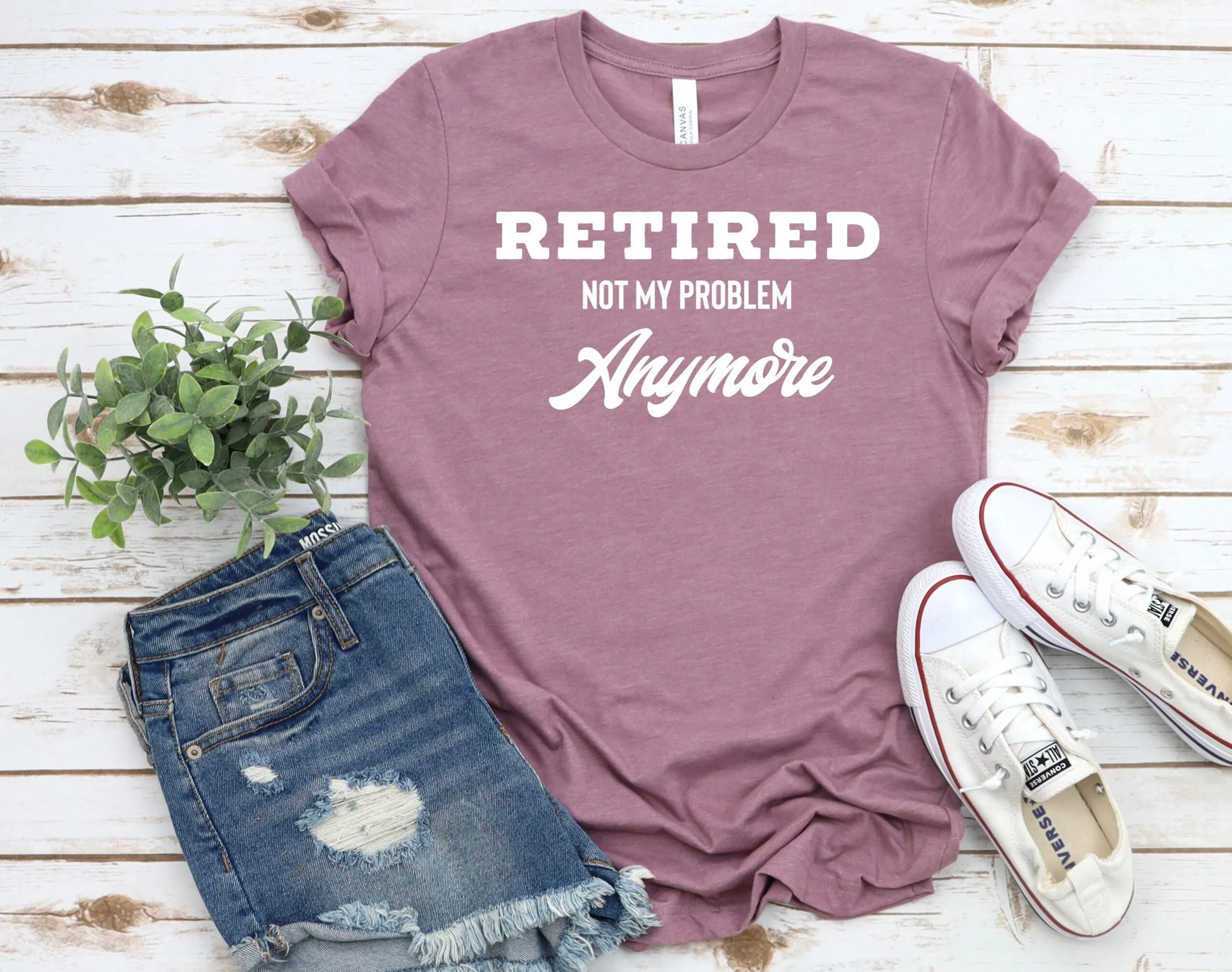 I'M Retired T Shirt Not My Problem Anymore Womens Retirement Cute S Grandma Funny