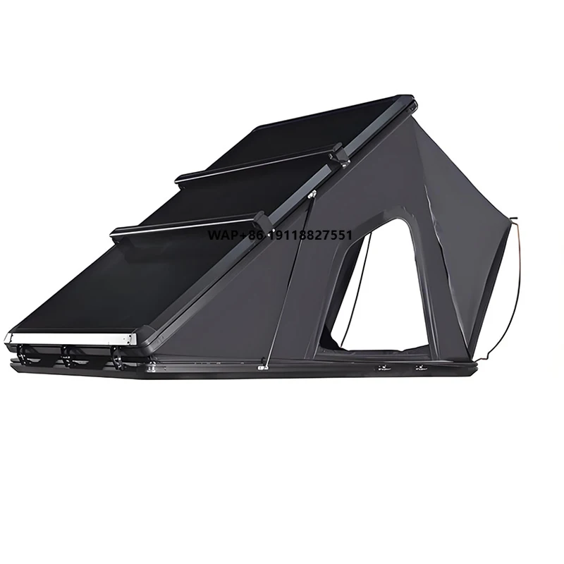 

Aluminum Alloy Triangle Tent Waterproof Car Roof Storage Rack Side Flip Easy Setup 78kg Capacity for off Road Camping Trips