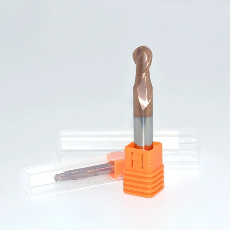 2 Flute Ball End Mill HRC55 Tungsten Carbide CNC Router Bit Milling Cutter for Stainless Steel Metal R0.5 6mm 8mm 10mm