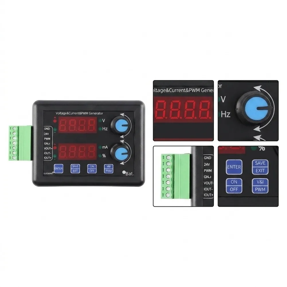 Handheld 4-20mA Signal Generator with Full Scale Voltage 12.5V/-12.5V and Current 25mA/-25mA Square Wave Support