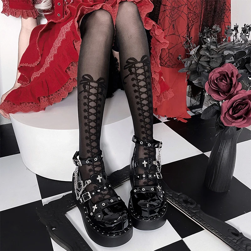 Cos Shield Guardians Punkcat Original Lolita Shoes Punk Style Thick Sole Increase Sweet Cool Spicy Girl Y2k Subcultural Shoes