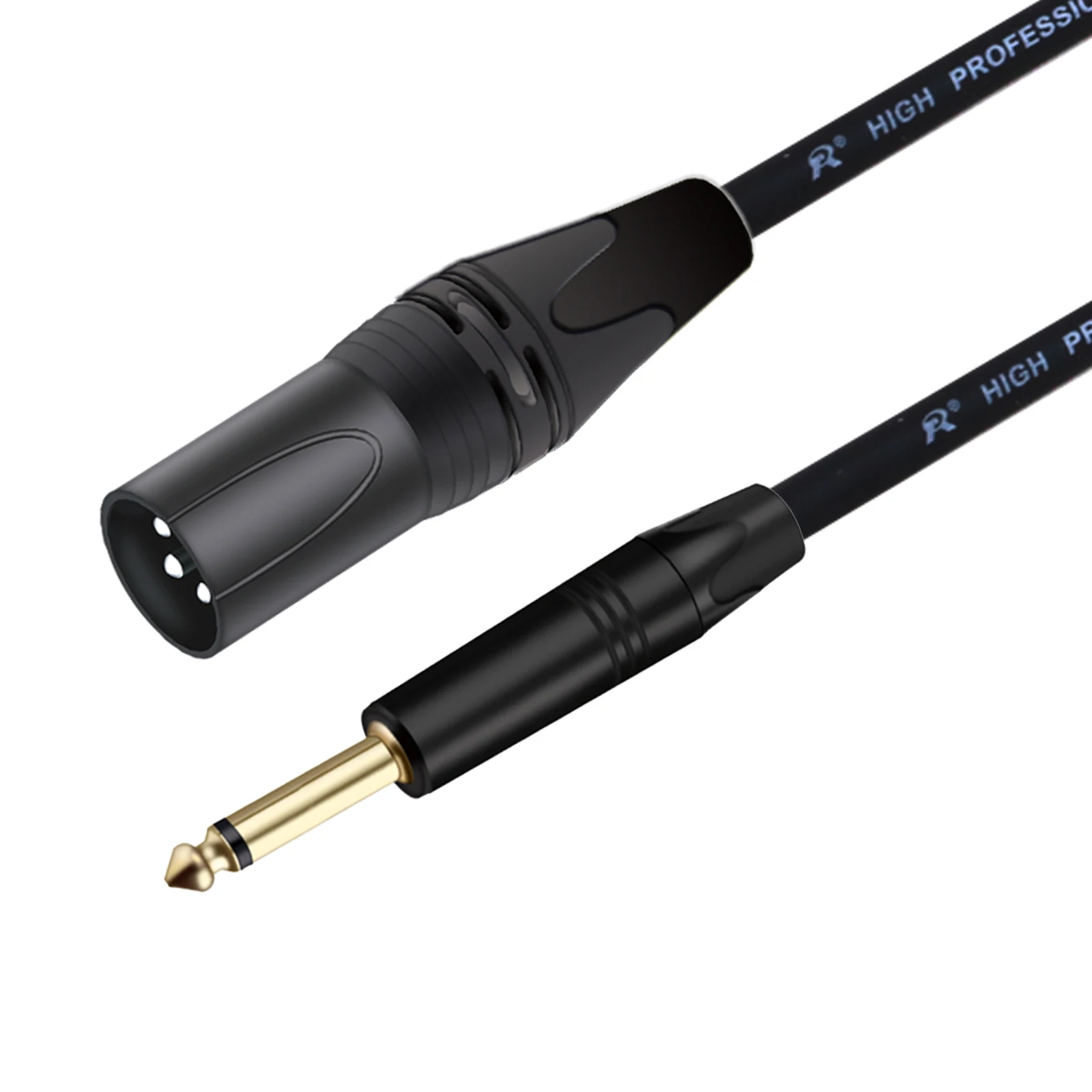 Gold Plated TS 1/4 Inch Male 6.35/6.5mm to XLR 3-Pin Microphone Mono 6.35mm to XLR Canon Patch Cord for AMP Amplifier Pro Audio