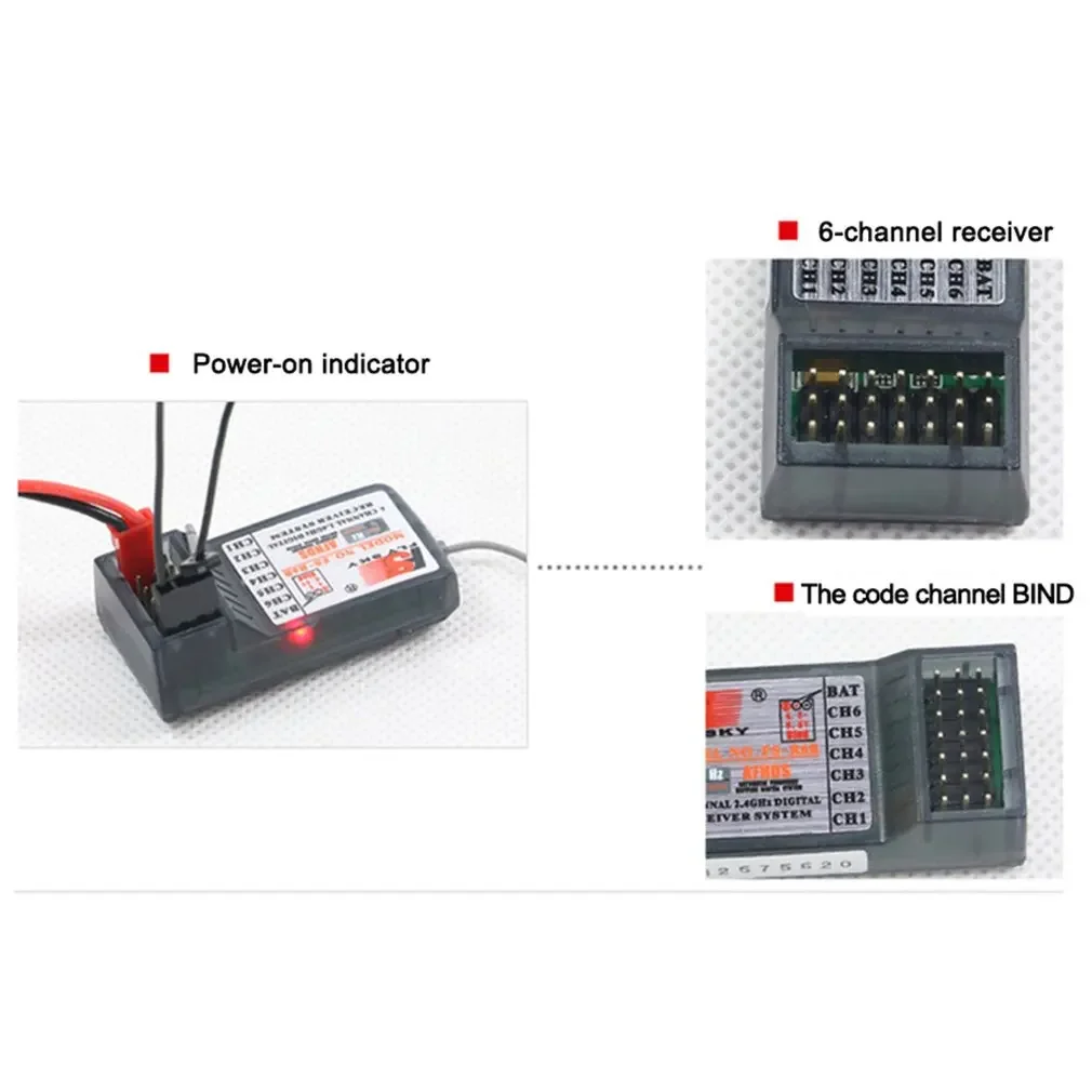 6CH 2,4G Empfänger für FlySky Fs-R6b Modell Flugzeug Fernbedienung Zubehör