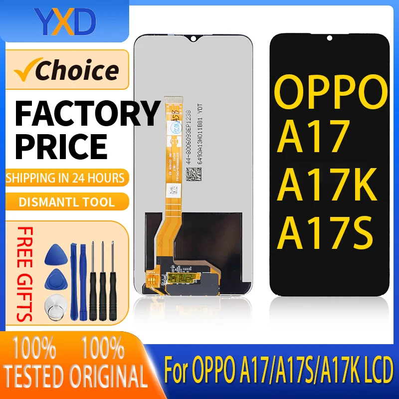 

LCD Display For OPPO A17 LCD Display Touch Screen Digitizer Assembly For OPPO A17 A17s A17K LCD Screen Replacement