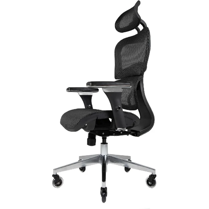 

Ergonomic Office Chair Lumbar Support Mesh Office Chair with 4D Adjustable Armrest, Adjustable Headrest and Wheels, Mesh High