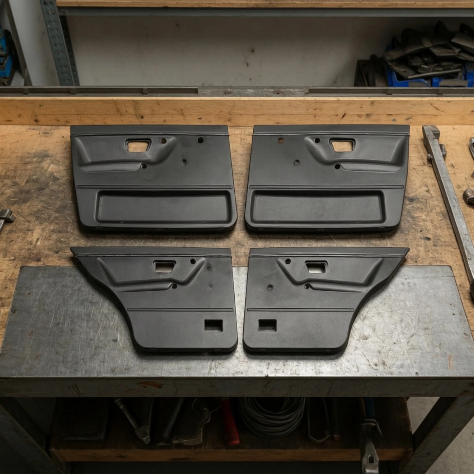 Replacement Door Trim Panel with Storage Recess for Sedan Mk2 4 Door Black Molded Finish