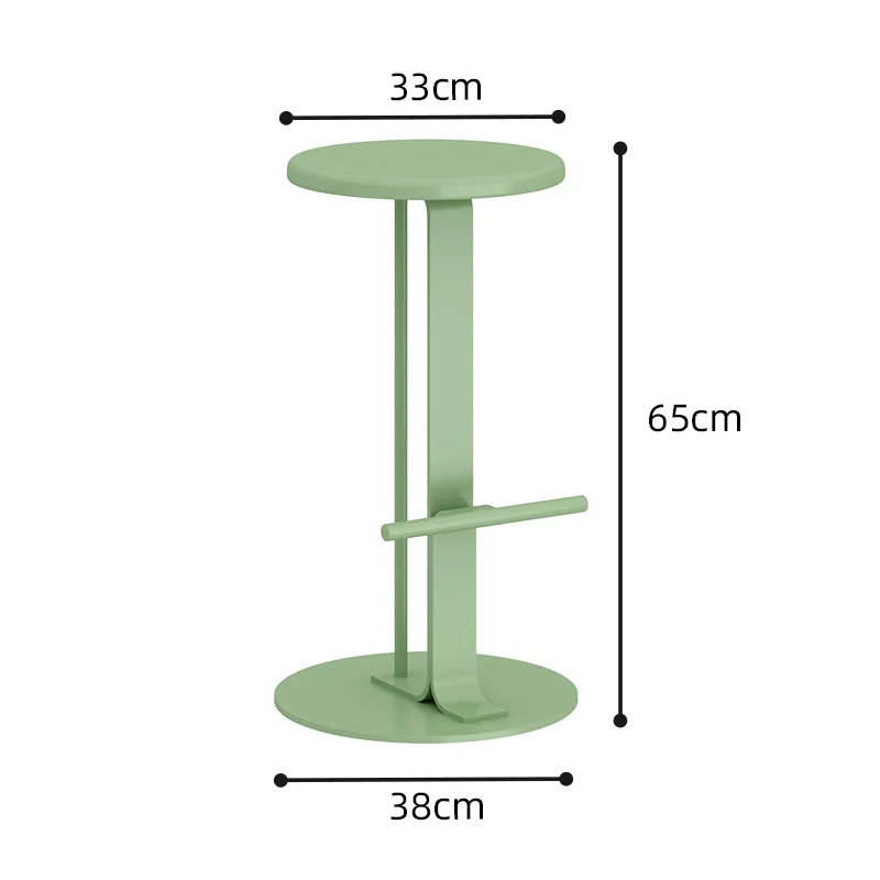 Minimally Modern Bar Stool Iron Designer's High Chair High Temperature Baking Paint Bar Chairs Coffee Milk Tea Shop Counter Seat