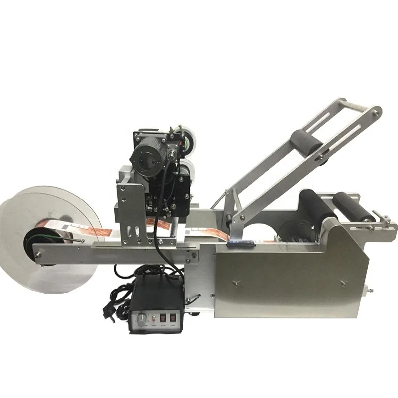 MT50D Desktop Mini Manual Round Bottle Labler Price,tagger Sticker Labeling Machine For Small Round Bottle With Date Coder