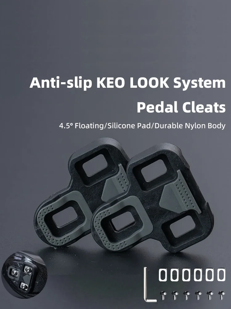 AliExpress Wear-resistant Road Bike Pedal Cleat Anti-slip Silicone Nylon Cycling Shoes Cleats Pad 4.5° Bicycle Pedal Cleat For LOOK KEO